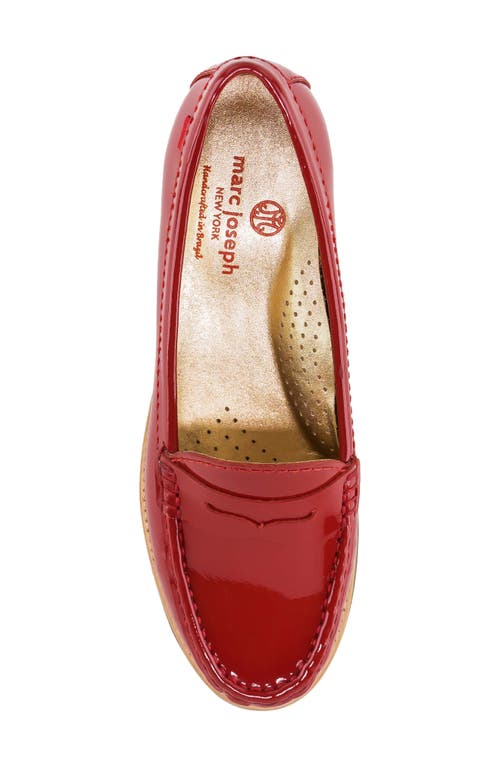 Marc Joseph New York East Village Penny Loafer In Red Patent