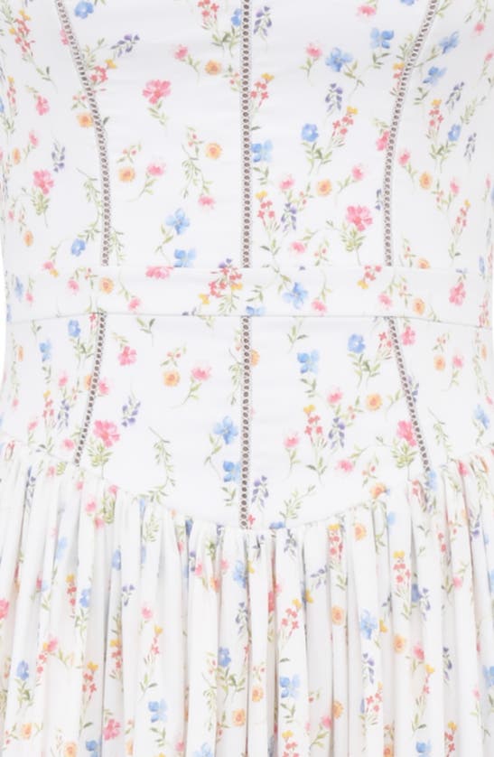 House Of Cb Ysabella Floral Maxi Sundress In White Floral Print