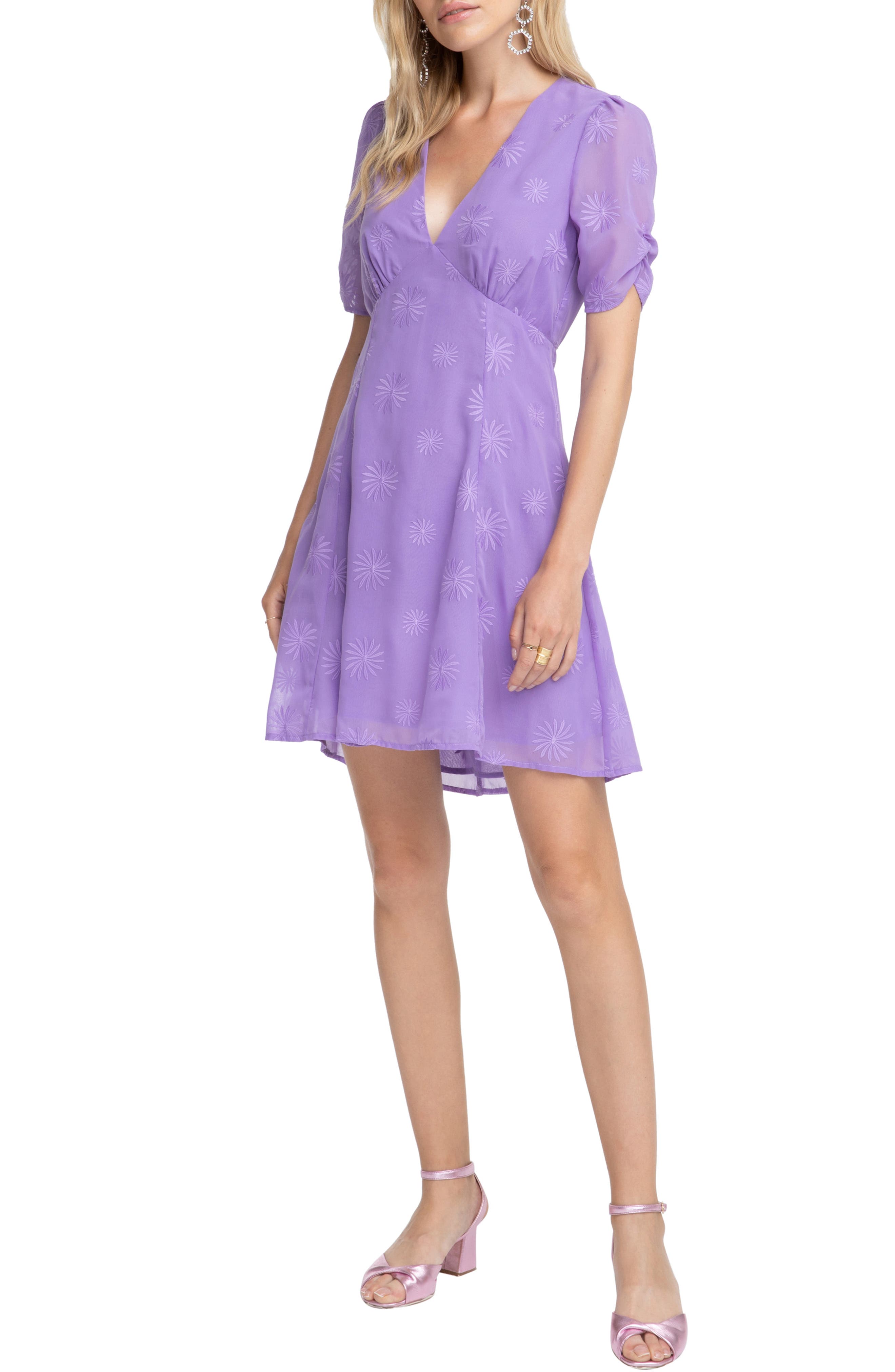 Astr The Label Kyle Fit & Flare Dress, Purple