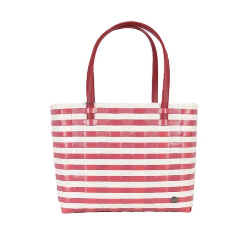 Shop Handed By Sunny Bay Recycled Plastic Weekender Bag In Cherry Red/pearl White