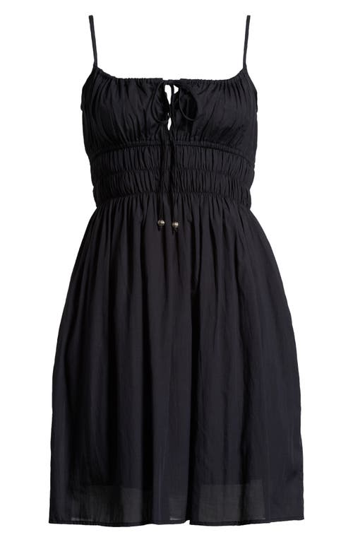 Shop Elan Smock Waist Cover-up Dress In Black