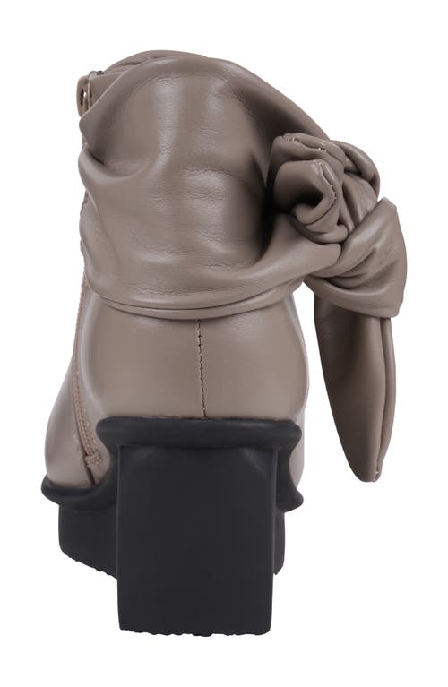 Good Choice New York Lavan Wedge Knot Bootie In Taupe