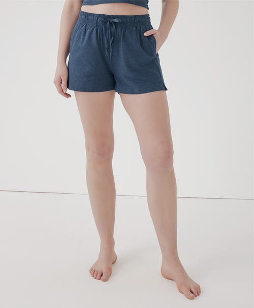 Pact Organic Cool Stretch Lounge Short In French Navy Heather