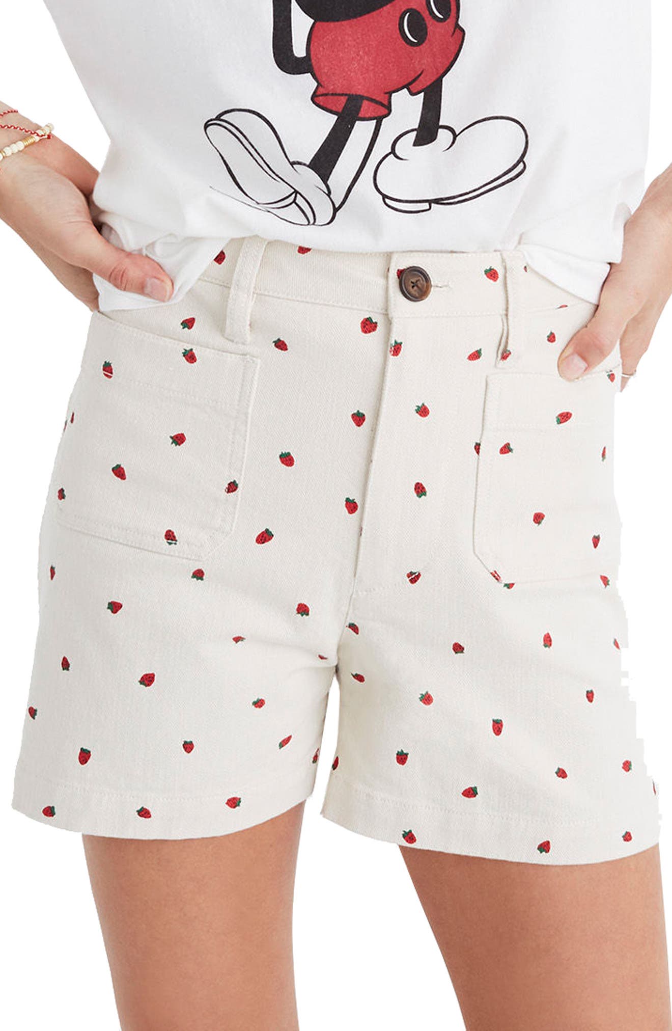 madewell strawberry shorts