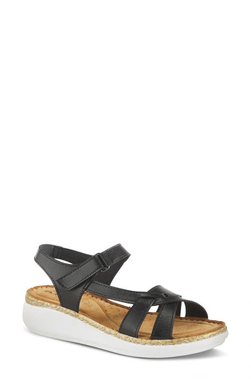 Shop Flexus By Spring Step Chambria Wedge Sandal In Black