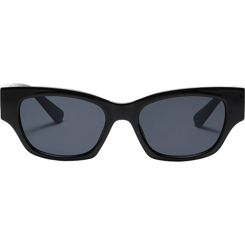 Fifth & Ninth Andi 51mm Polarized Rectangular Sunglasses In Black/black