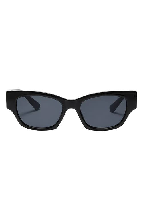 Fifth & Ninth Andi 51mm Polarized Rectangular Sunglasses In Black/black