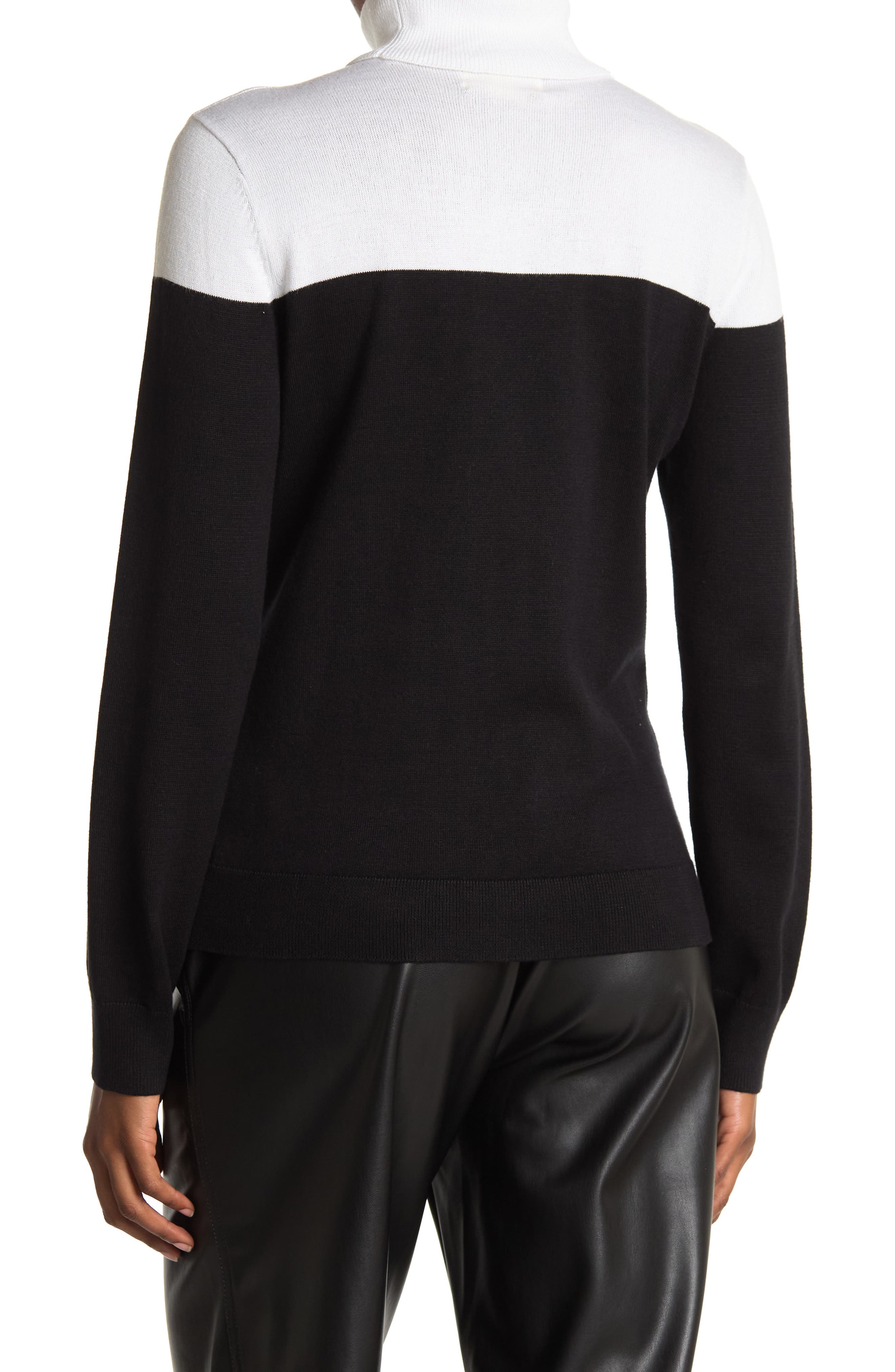 BY DESIGN Two Tone Turtleneck Sweater 