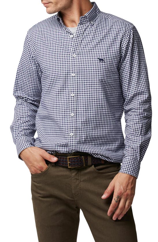 Rodd & Gunn Sports Fit Gingham Button-down Oxford Shirt In Snow