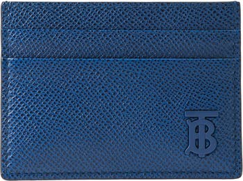 Burberry Sandon TB Monogram Leather Card Case Rich Navy