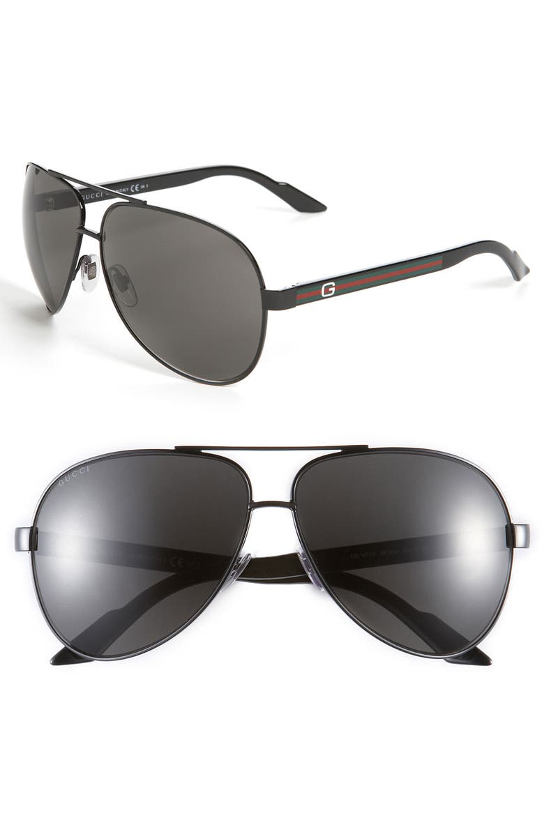 Gucci Metal 63mm Aviator Sunglasses | Nordstrom
