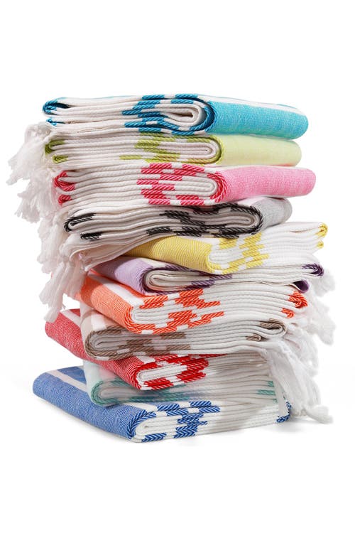 Shop Linum Home Textiles 100% Turkish Cotton Herringbone Pestemal Beach Towel In Red/white