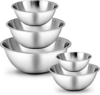 Kitchen's Favorite Stainless Steel 5 Piece Mixing Bowl Set