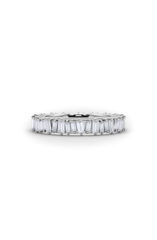 Shop Hautecarat Lab Created Baguette Diamond Tennis Bangle In 18k White Gold