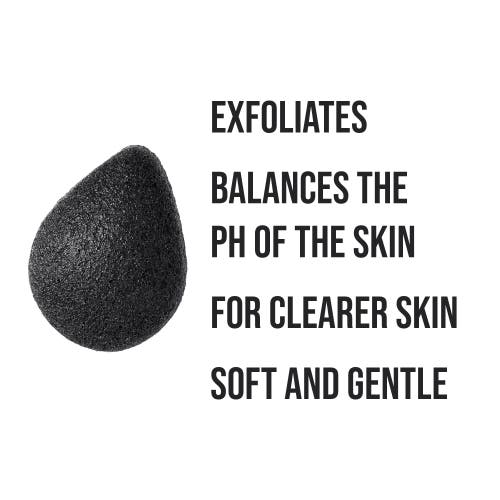 Pursonic Natural Wood Charcoal Konjac Sponge 10-pack In Multicolor
