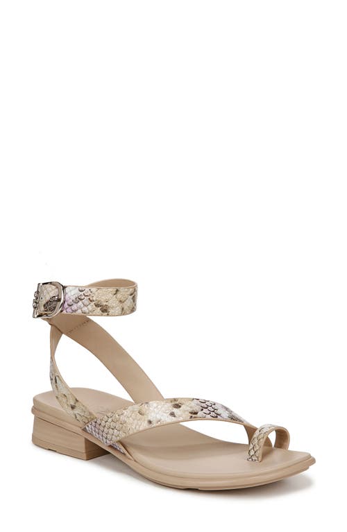 Naturalizer Birch Ankle Strap Sandal In Tan/lilac Snake Print Leather