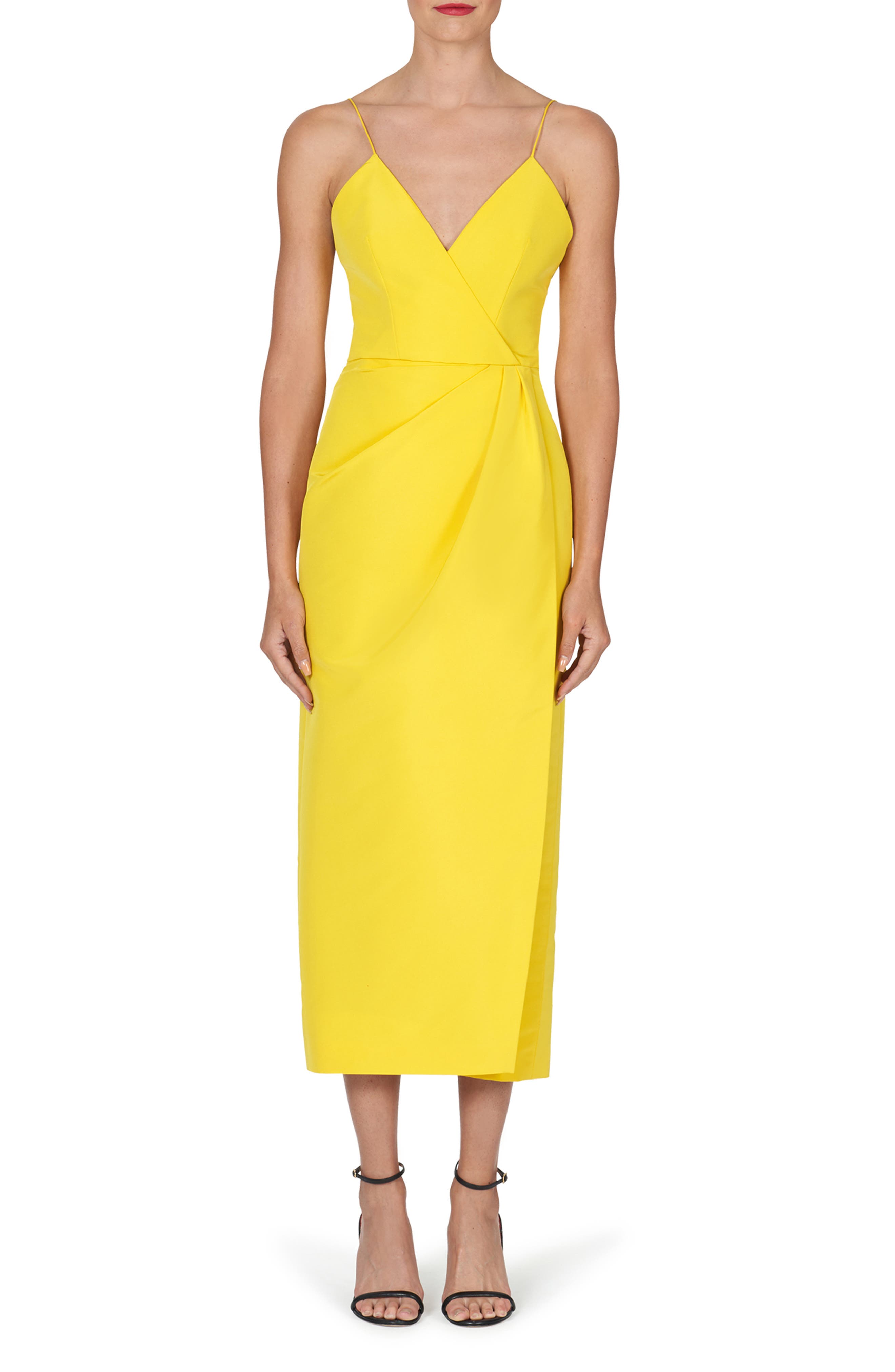 Nordstrom Carolina Herrera Silk Midi Dress Taxi Cab at Nordstrom, | The  Summit