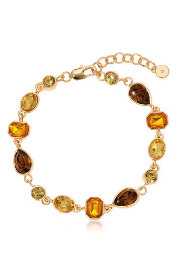 Ettika Crystal Chain Bracelet In Rust
