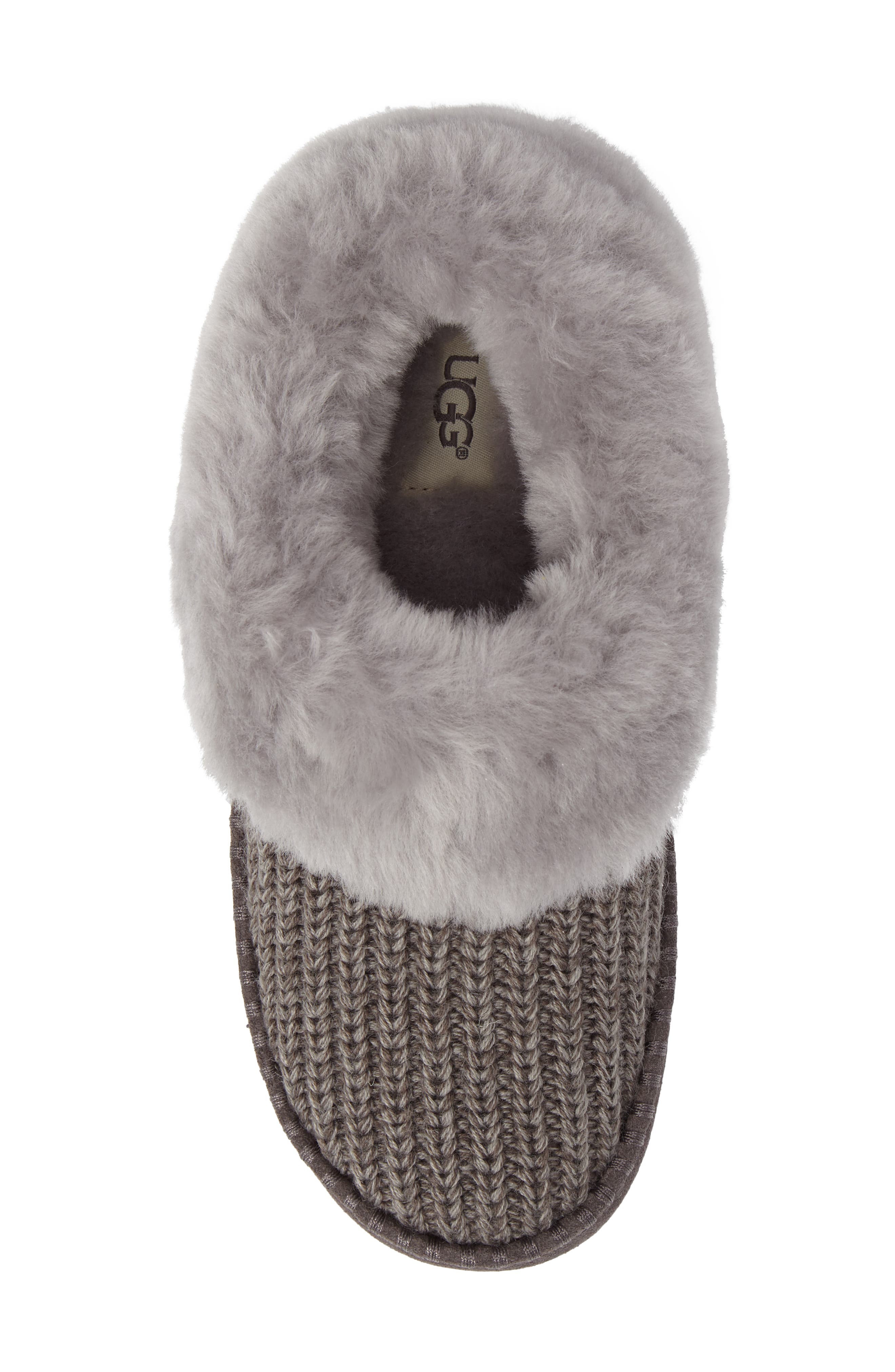wrin genuine shearling trim slipper