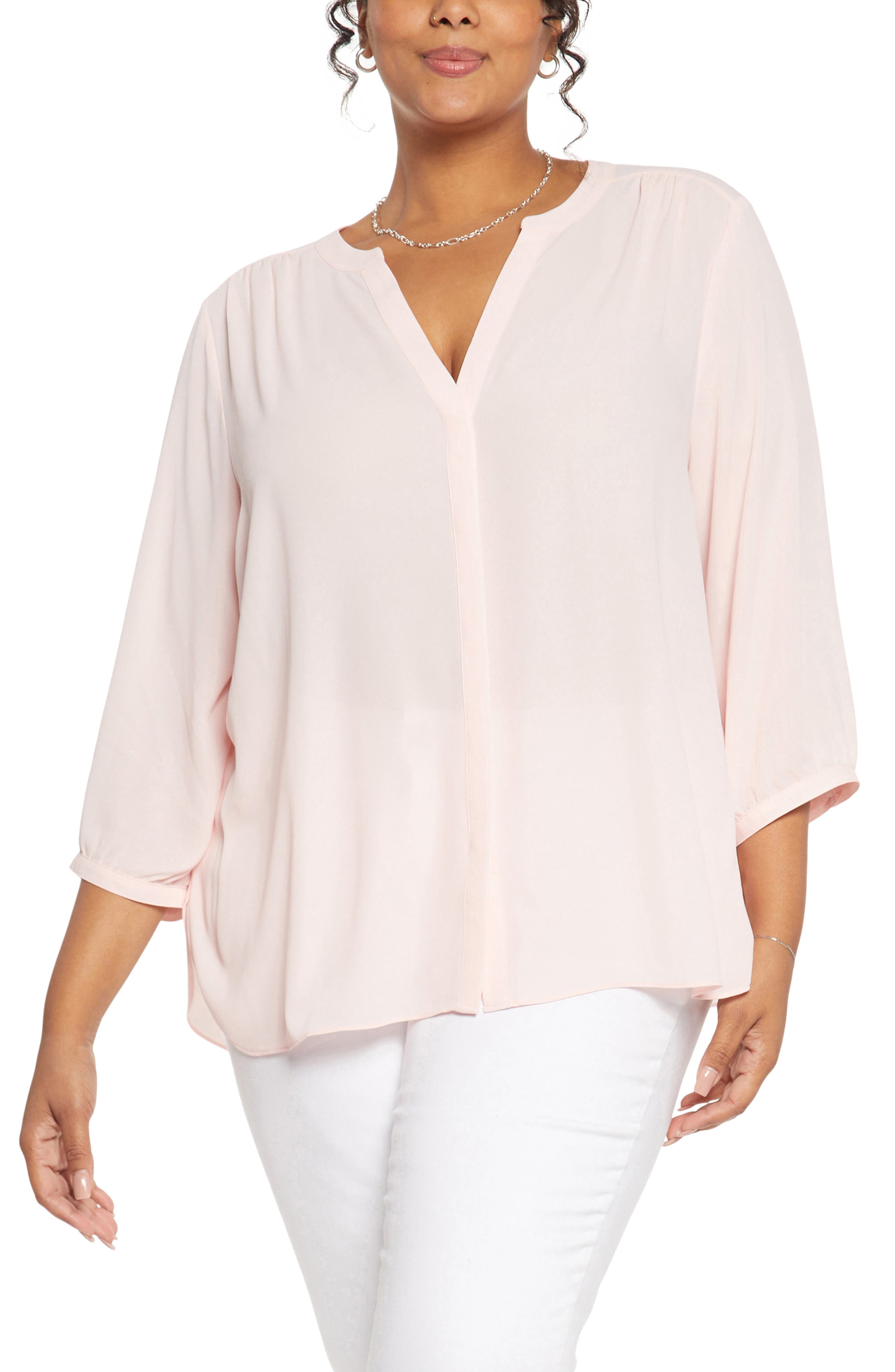 Plus size V-neck Dalmatian Print Button Front Top With Pocket Detail New Prints Tops FREE SHIPPING & RETURN