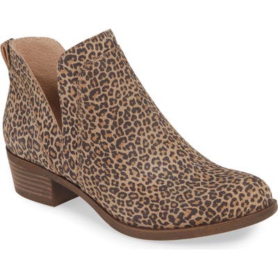 Lucky Brand Bebhina Waterproof Western Bootie, Brown