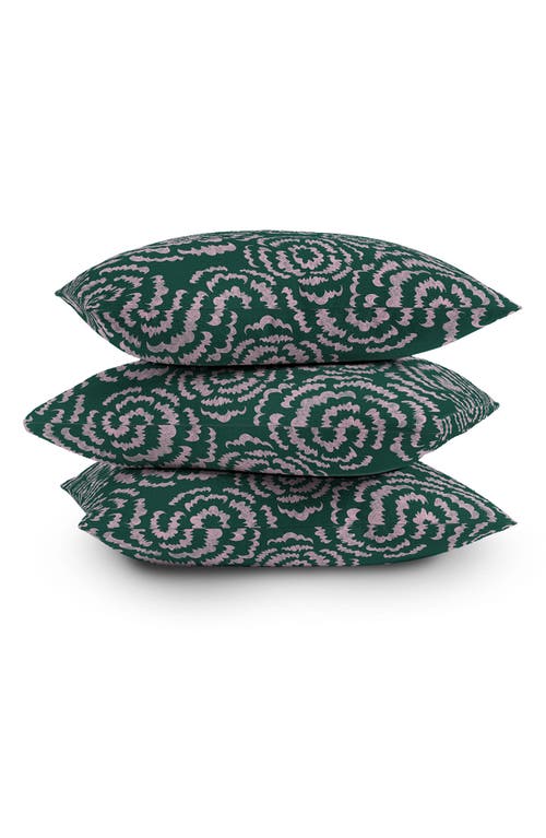 Deny Designs Modern Abstract Print Throw Pillow In Green