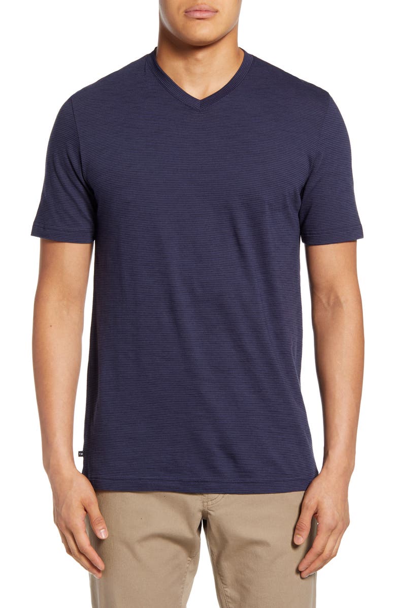TRAVISMATHEW Trumbull V-Neck T-Shirt, Main, color, HEATHER BLUE NIGHTS