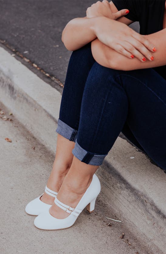 Shop Journee Collection Windy Mary Jane Pump In Ivory