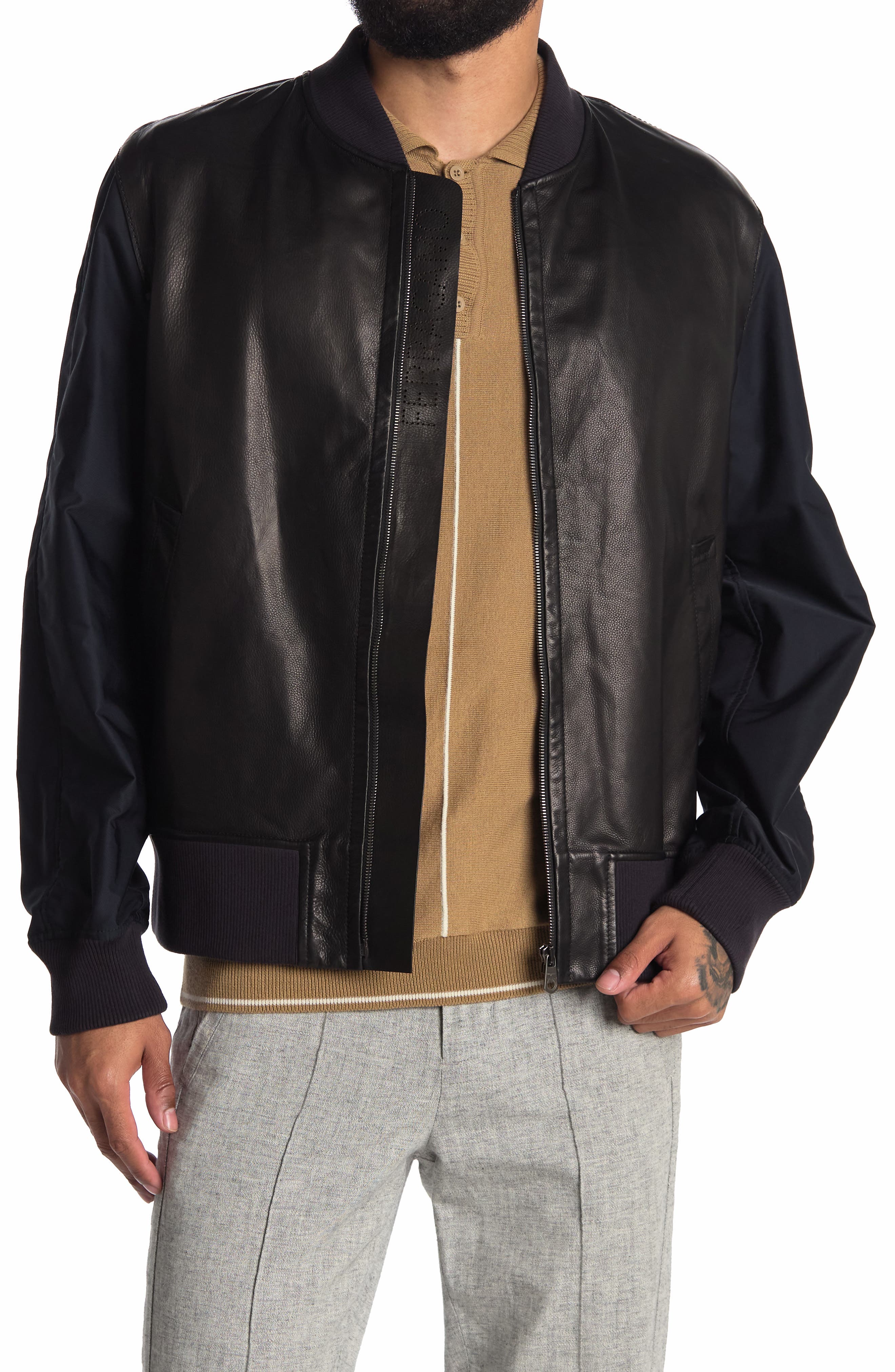 ferragamo men's leather jacket