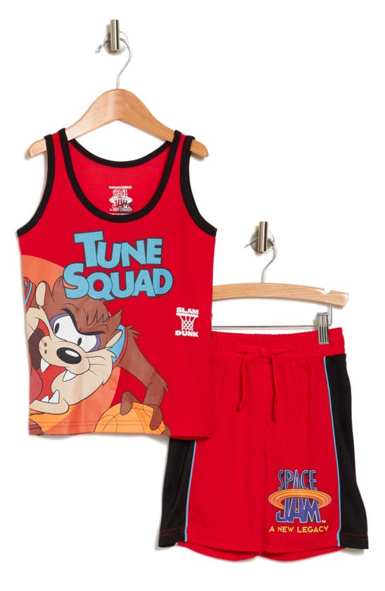Shop Freeze Kids' Space Jam™ Graphic Tank & Shorts Set In Red