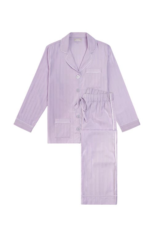 Shop Kip. Kip Premium Cotton Pajama Set In Lavender