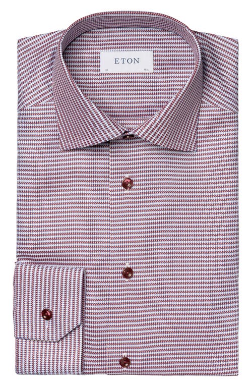 Shop Eton Slim Fit Fit Cotton Dress Shirt In Medium Red