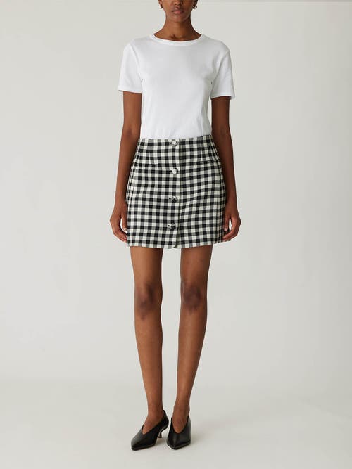 REBECCA TAYLOR REBECCA TAYLOR PHILLIPA CHECK BUTTON FRONT SKIRT