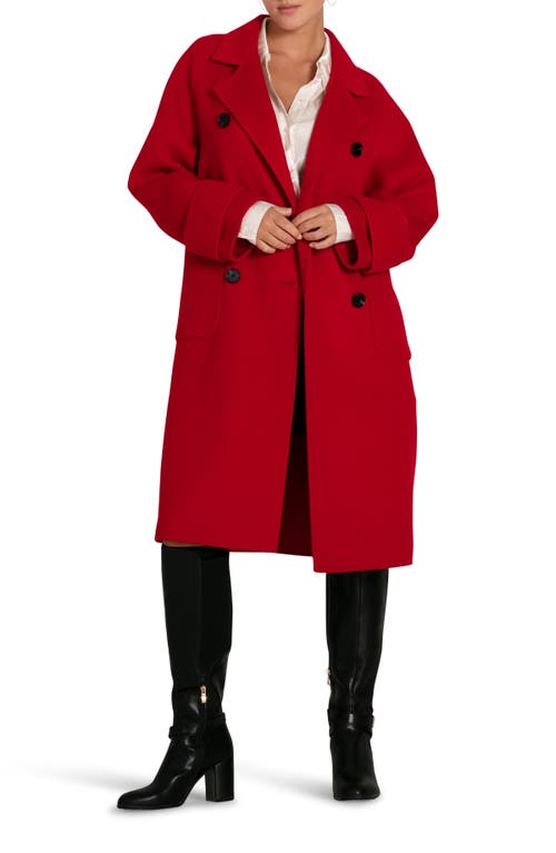 Shop Belle & Bloom Rumour Has It Oversized Wool Blend Coat In Red