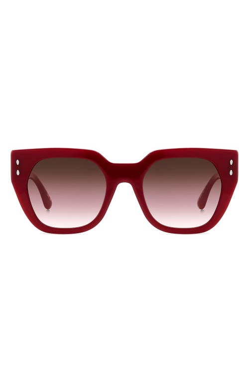 Isabel Marant 53mm Gradient Square Sunglasses In Burgundy/sf Pink