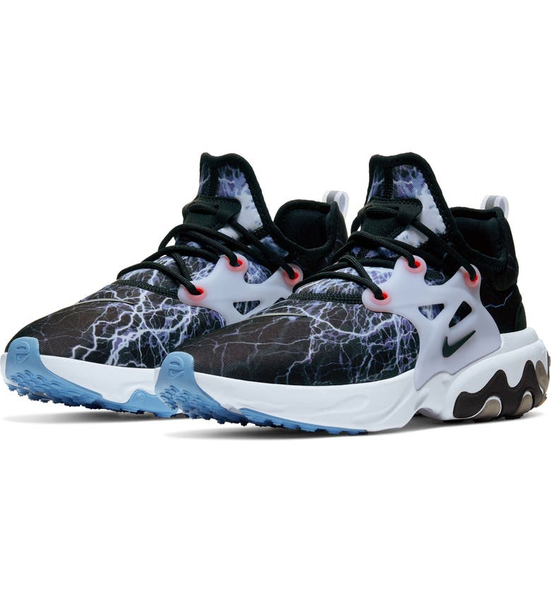 NIKE Presto React Sneaker, Main, color, BLACK/ WHITE/ UNIVERSITY BLUE