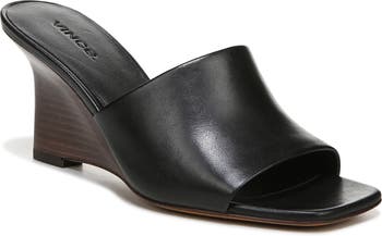 Vince Pia Leather Wedge Sandals