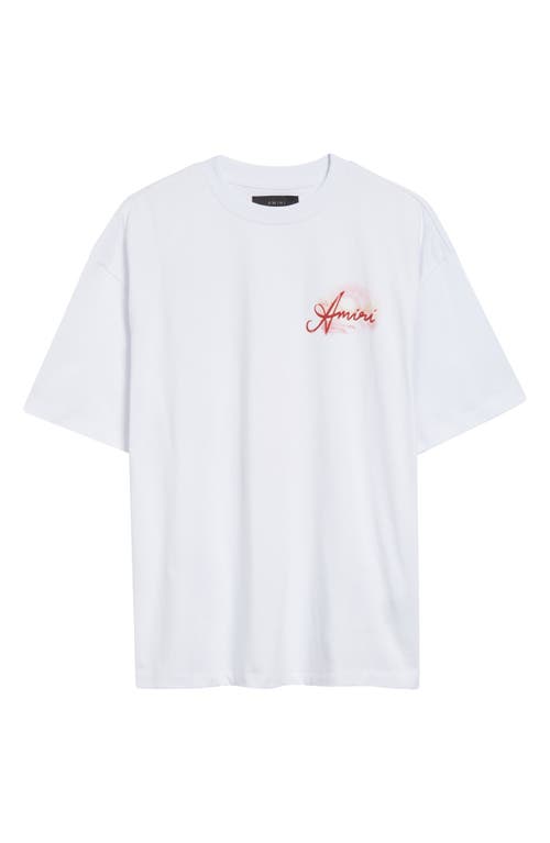 Amiri Paradise Airbrush Cotton T-shirt In White