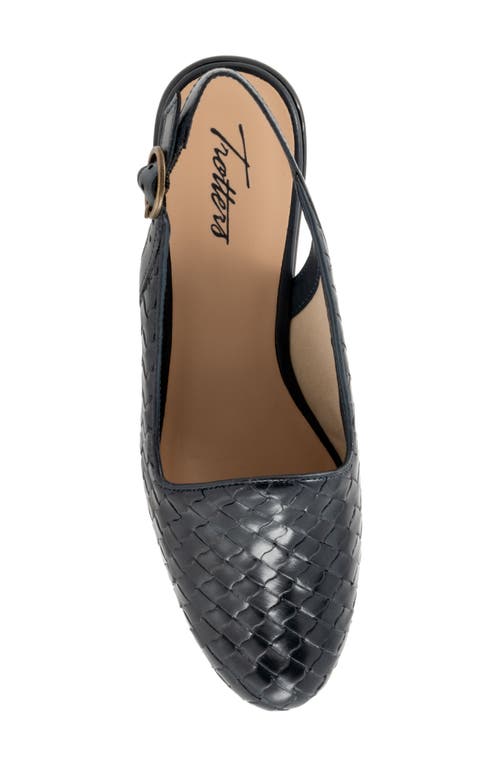 Trotters Lea Slingback Flat In Navy
