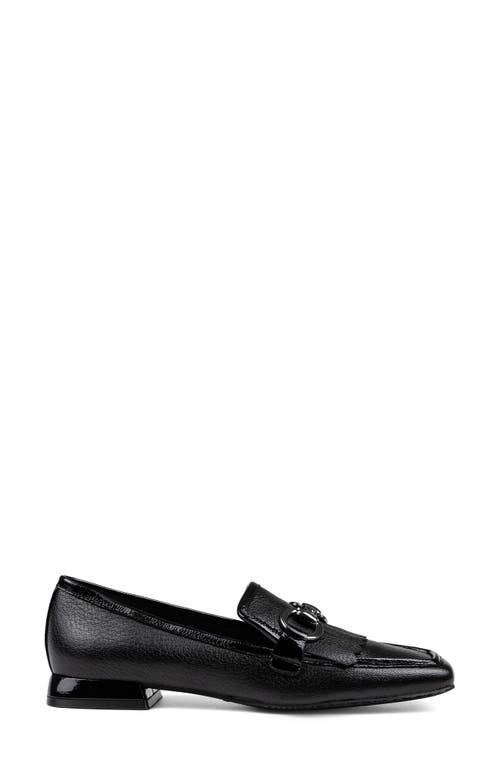 Shop Donald Pliner Kiltie Fringe Square Moc Toe Loafer In Black