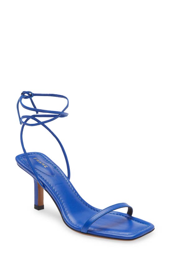 Frame Le Ozzie Ankle Tie Sandal In Ultramarine