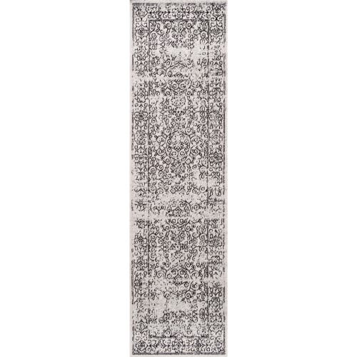 Shop Jonathan Y Ferro Filigree Area Rug In Gray/black