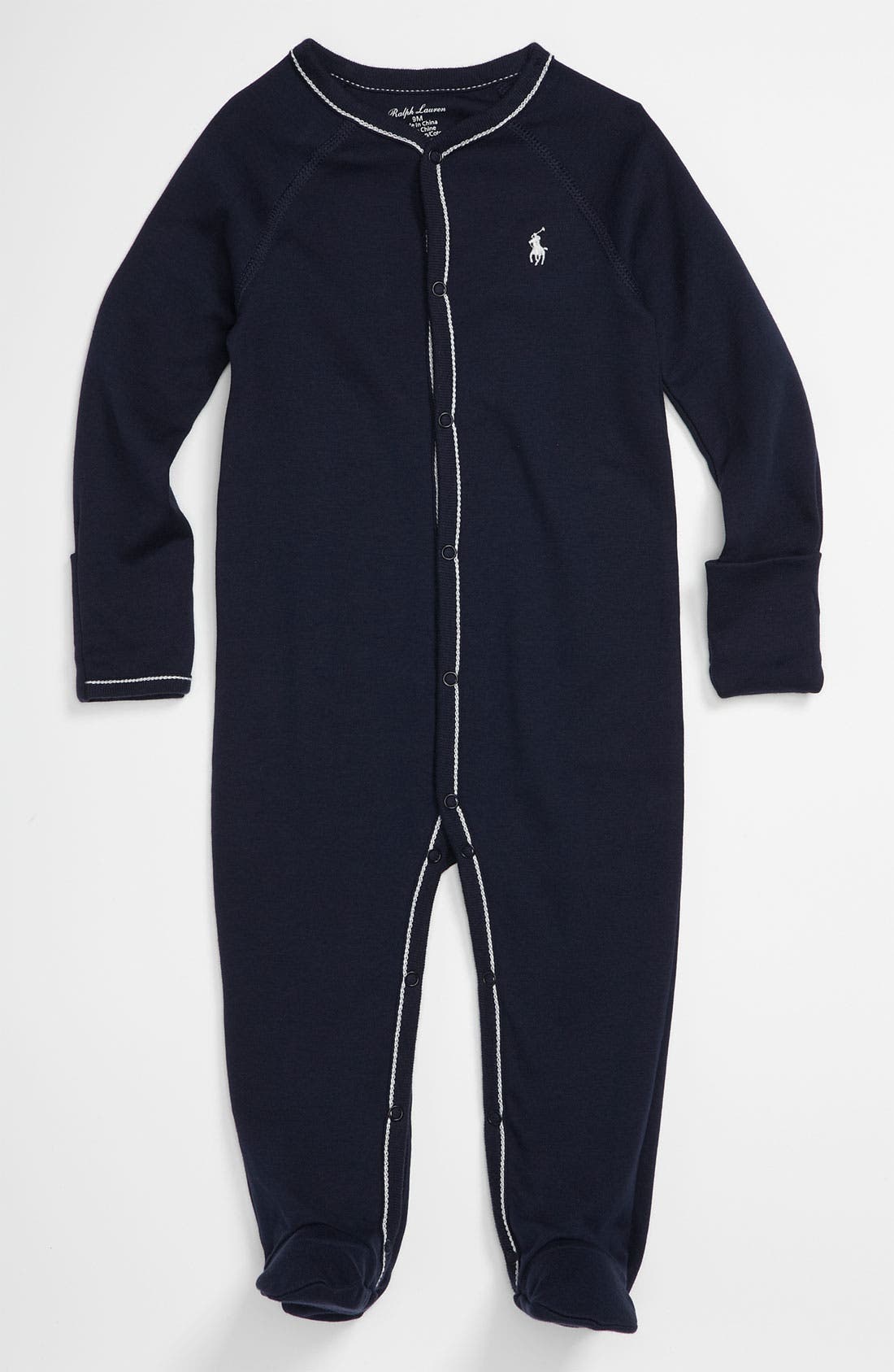 UPC 888978226185 product image for Ralph Lauren Footie (Baby) French Navy W/ White Stitching Newborn | upcitemdb.com