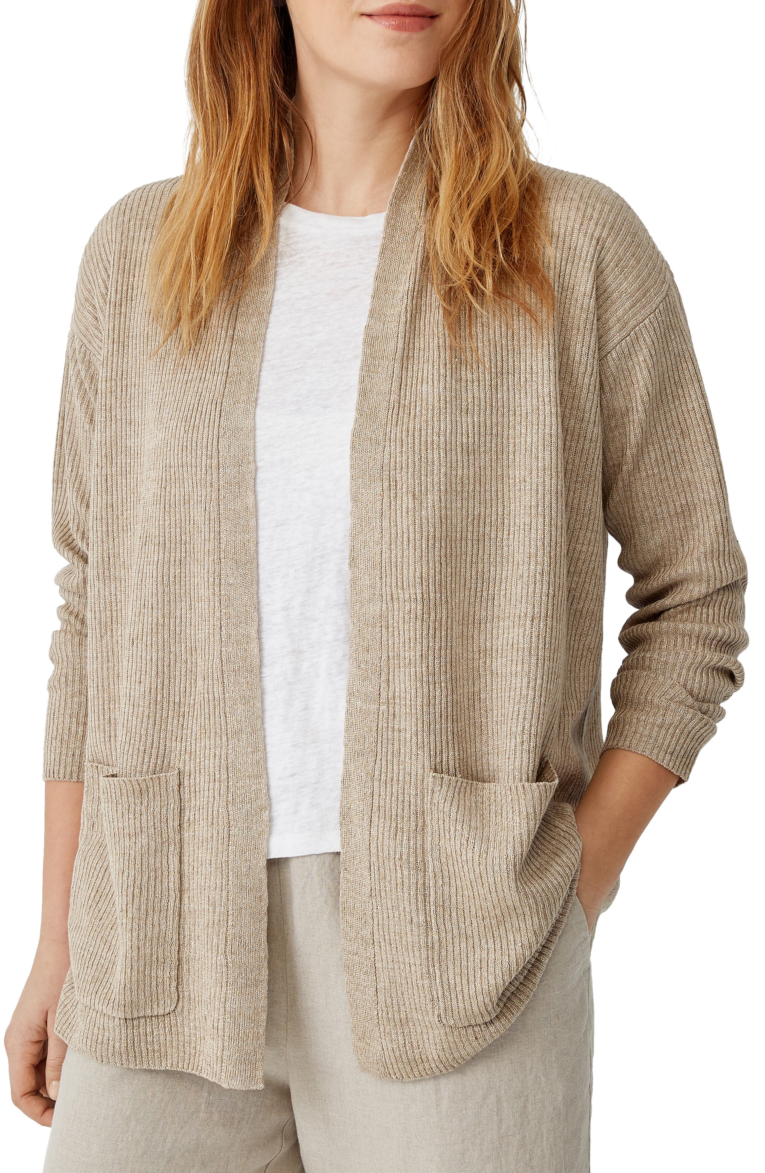 tan cardigan coat