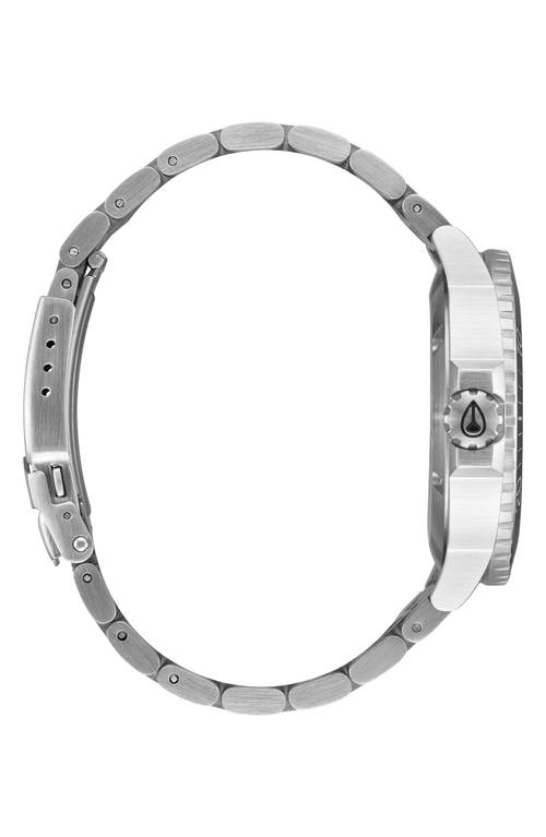 Shop Nixon The Stinger Dive Bracelet Watch, 44mm In Silver/black/white