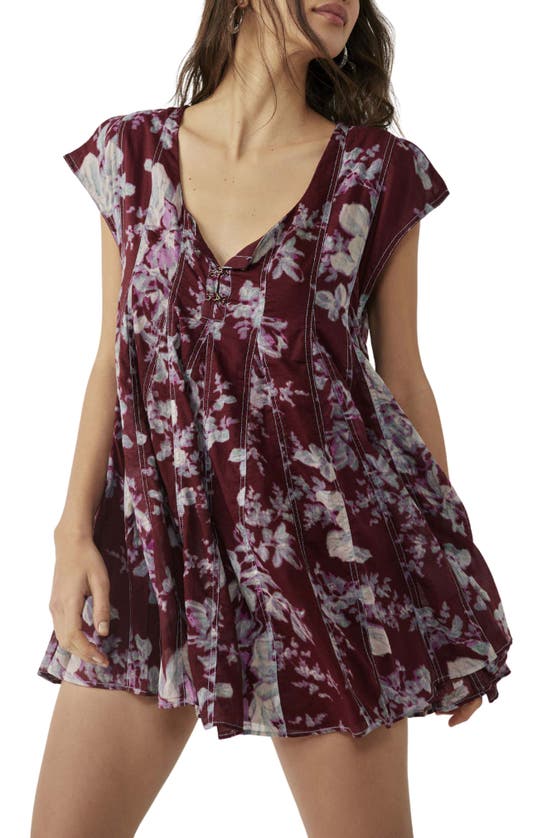 Free People Sully Dress In Raisin Combo