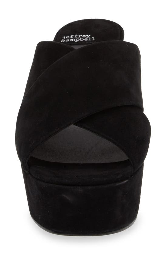 Shop Jeffrey Campbell Coerce Platform Sandal In Black Suede