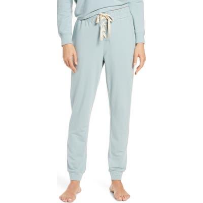 Eberjey Mason Lace-Up Pajama Jogger Pants, Grey