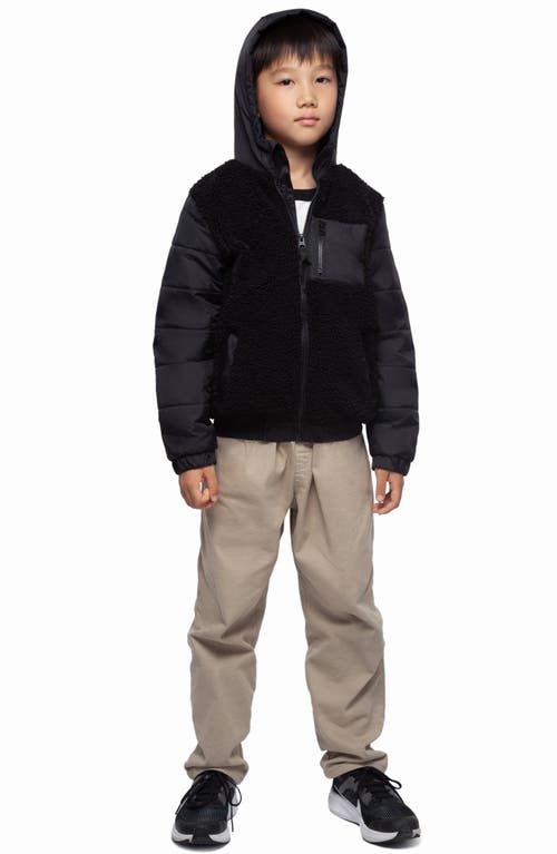 Rokka&rolla Kids' Windproof Fleece Jacket In Black