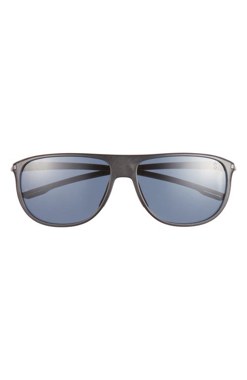 TAG Heuer Vingt Sept 60mm Rectangular Sport Sunglasses in Black/Other /Blue at Nordstrom